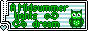 An 88 by 31 button with a white border and a white and pale green horizontal stripe background. The lower left corner has a semicircle cutout with a pale green heart. The words A Midsummer Tights Dream are written in bright green outlined with dark green in a simple pixel font.